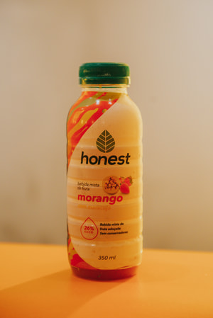 Suco Honest Morango com Maracujá